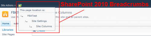 SharePoint 2010 Breadcrumb Control